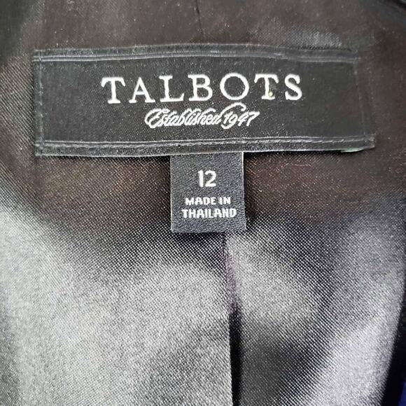 Talbots Blazer Women's Wool Long Sleeve Lined Jacket Colbalt Blue Size 12 - Picture 8 of 10